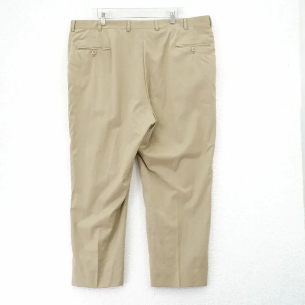 Hart Schaffner‎ Marx Wool Tan Pleated High Rise Dress Pants Trousers 42/28 Lined